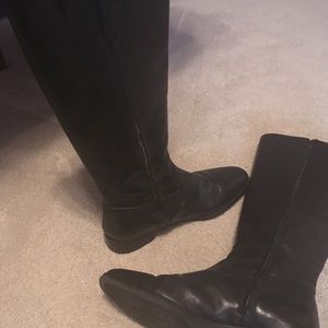 Lauren Ralph Lauren black leather riding boots